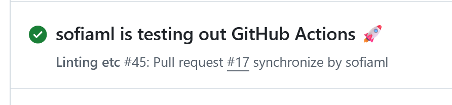 When running the workflow, `${{ github.actor }}` will be replaced by the username of the person that initiated the run.