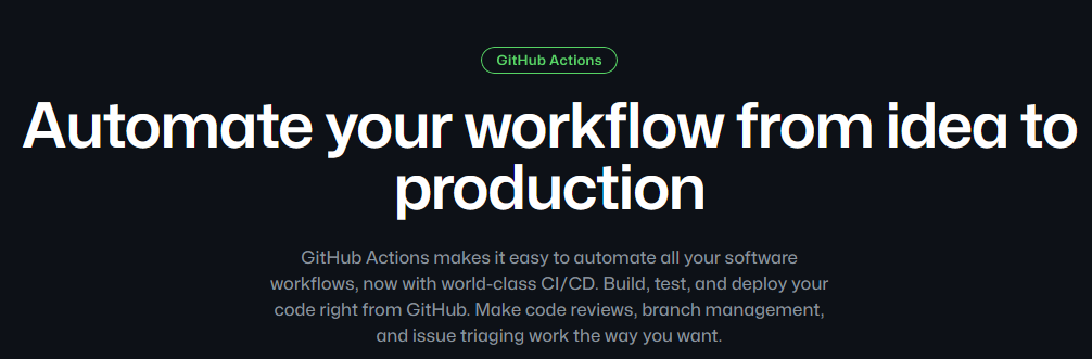 GitHub Actions makes it easy to automate all your software workflows, now with world-class CI/CD.