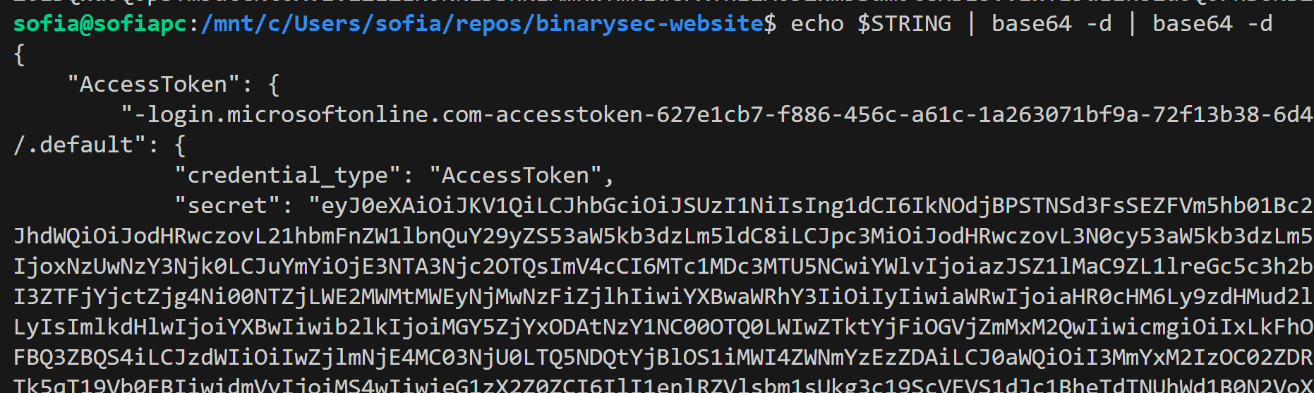 We successfully exfiltrated an access token.