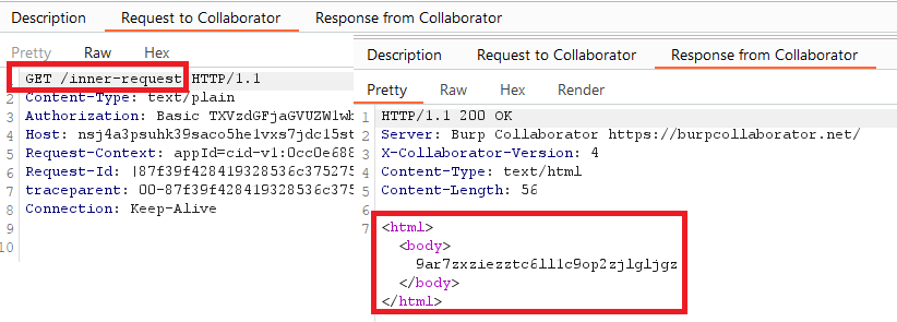There is a request made to /.